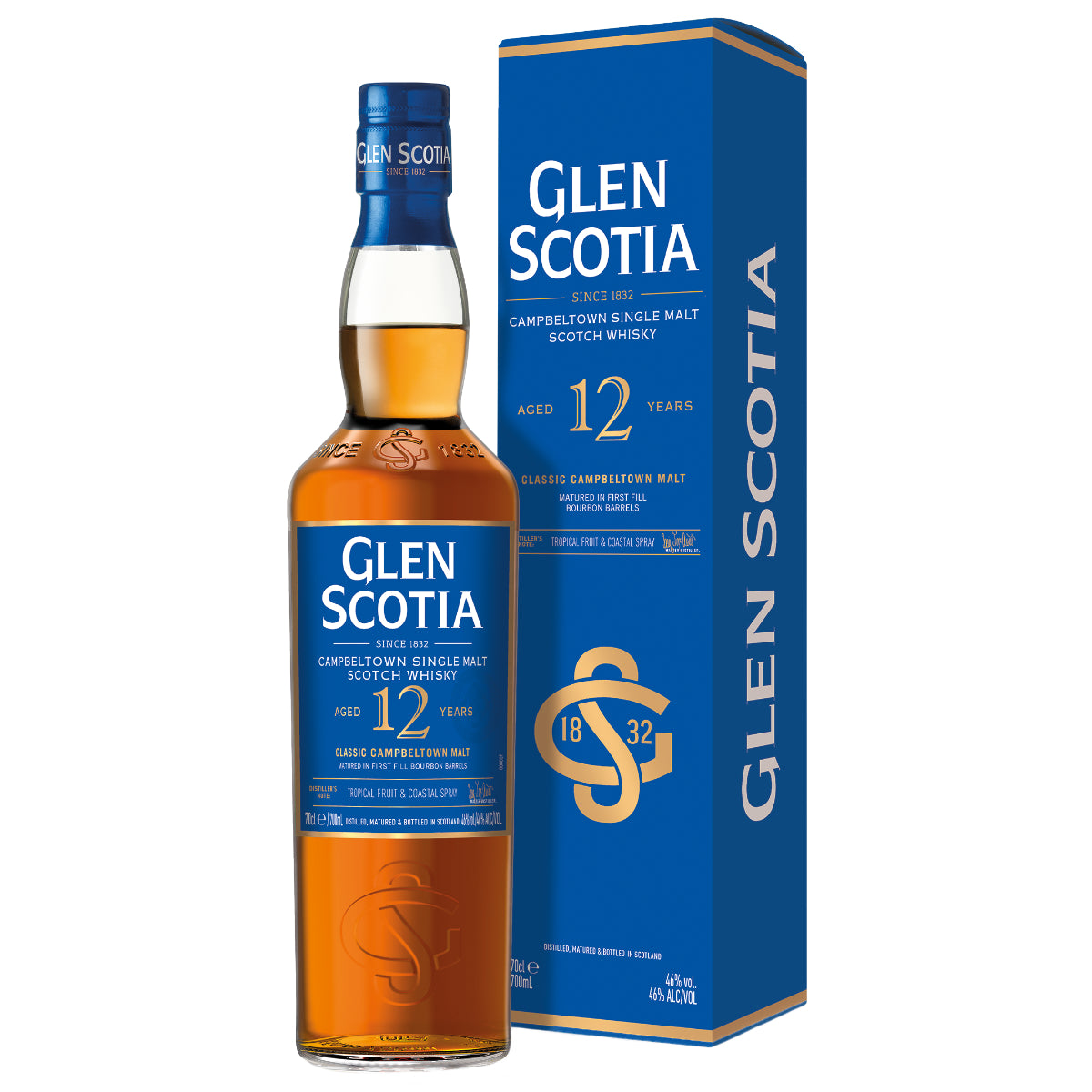 Glen Scotia 12 Year Old Campbeltown Single Malt Scotch Whisky with Box
